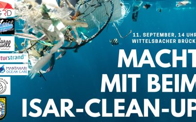 Müllsammelaktion in München: Verstärkung für das Isar-Clean-Up am 11. September