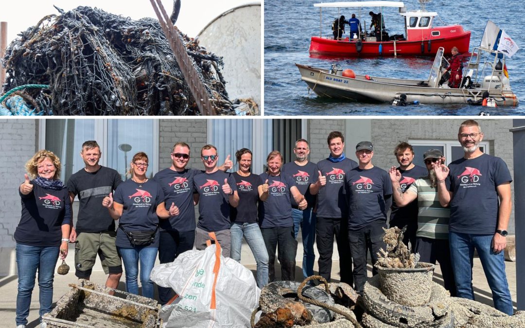 Geisternetzbergung und Clean-Up auf Rügen: Sassnitzer Hafenbecken entpuppt sich als Müllhalde