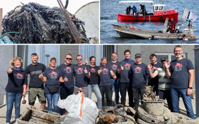 Geisternetzbergung und Clean-Up auf Rügen: Sassnitzer Hafenbecken entpuppt sich als Müllhalde